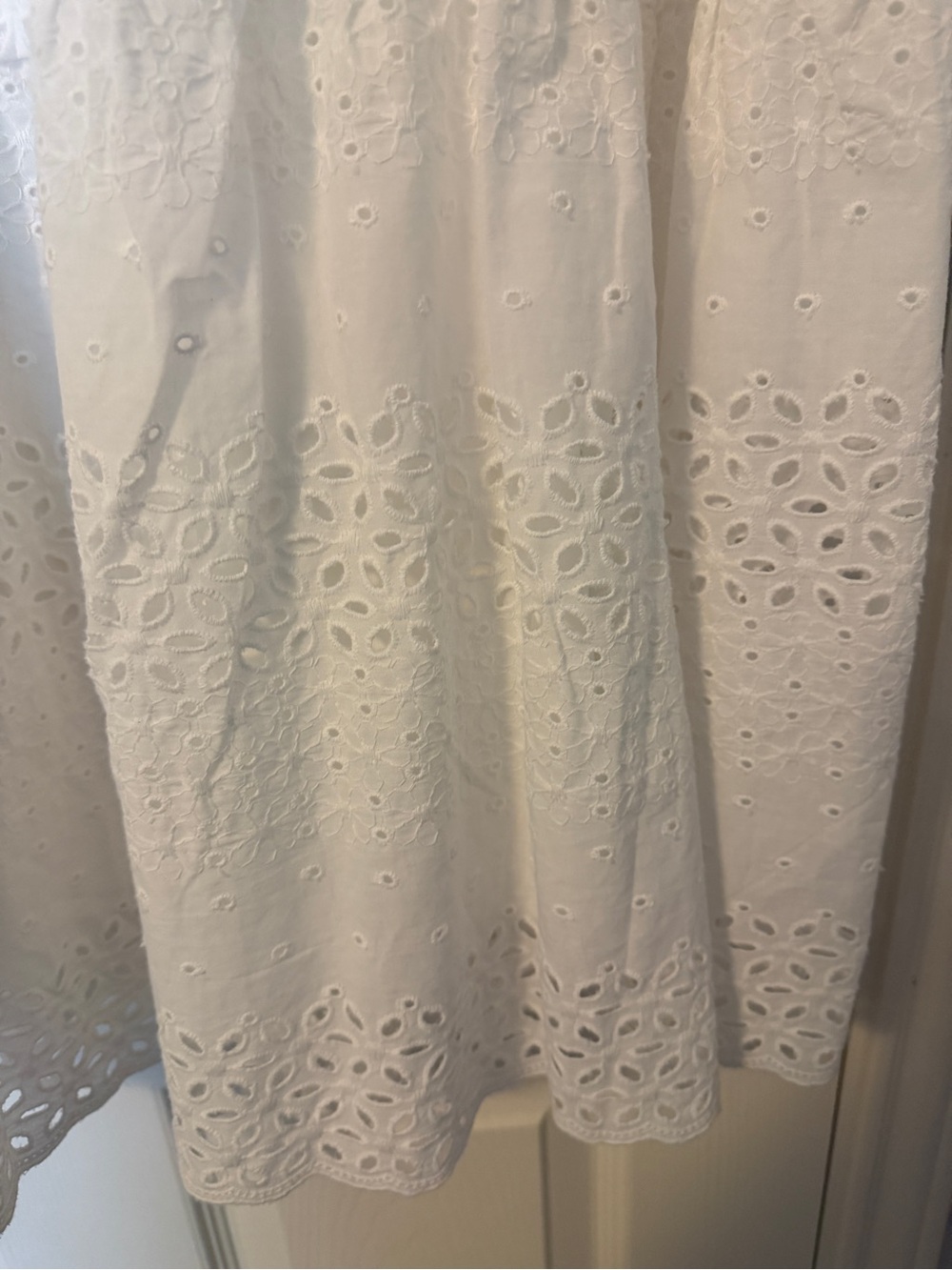 Laura Ashley White Eyelet Maxi Skirt - Picture 2 of 3
